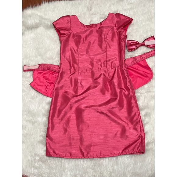 Hot pink pageant interview dress peplum & belt/Girl pageant Interview outfit 9 - Picture 2 of 3